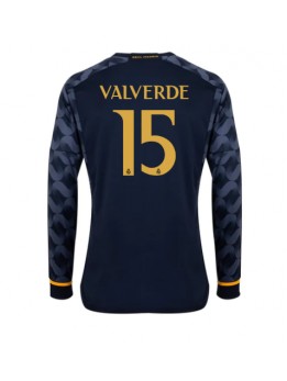 Moški Nogometna dresi replika Real Madrid Federico Valverde #15 Gostujoči 2023-24 Dolgi rokav